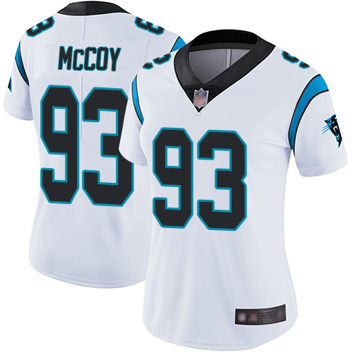 Carolina Panthers Limited White Women Gerald McCoy Road Jersey NFL Football #93 Vapor Untouchable->youth nfl jersey->Youth Jersey